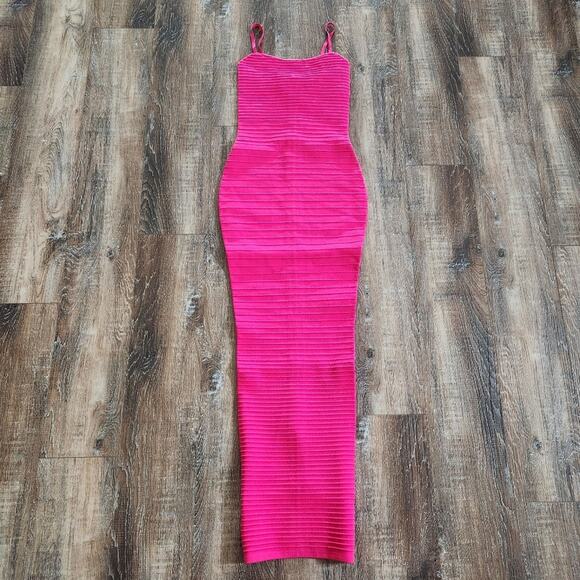 Retrofete Kylie Bandage Knit Dress in Dragon Fruit Pink Size XXS NWT Maxi - Picture 3 of 15